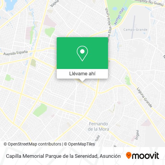 Mapa de Capilla Memorial Parque de la Serenidad