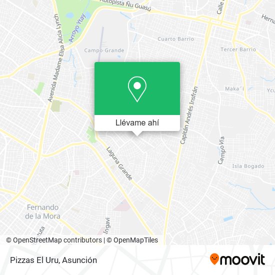 Mapa de Pizzas El Uru