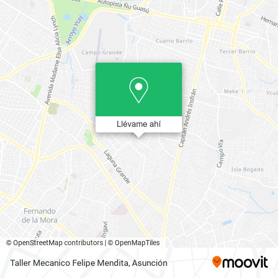Mapa de Taller Mecanico Felipe Mendita