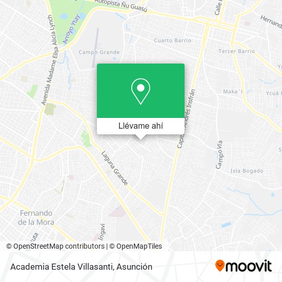 Mapa de Academia Estela Villasanti