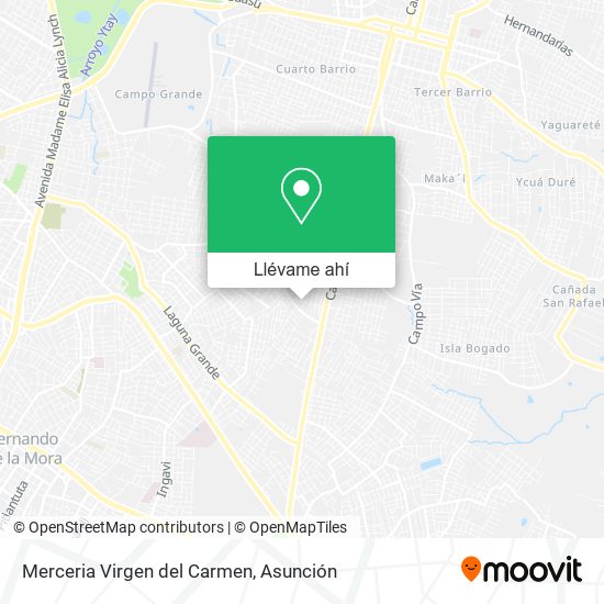 Mapa de Merceria Virgen del Carmen