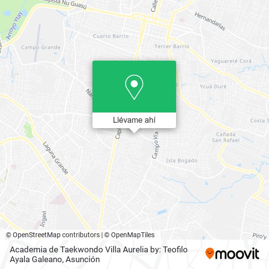 Mapa de Academia de Taekwondo Villa Aurelia by: Teofilo Ayala Galeano