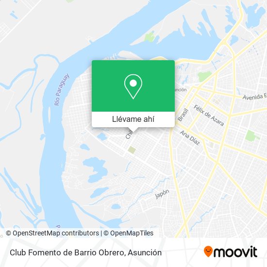 Mapa de Club Fomento de Barrio Obrero