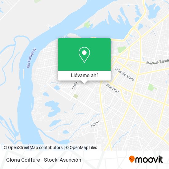 Mapa de Gloria Coiffure - Stock