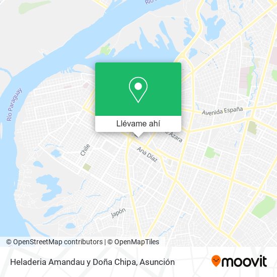 Mapa de Heladeria Amandau y Doña Chipa