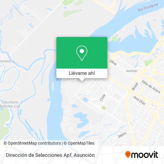 Mapa de Dirección de Selecciones Apf