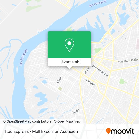 Mapa de Itaú Express - Mall Excelsior