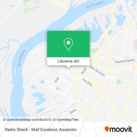 Mapa de Radio Shack - Mall Excelsior