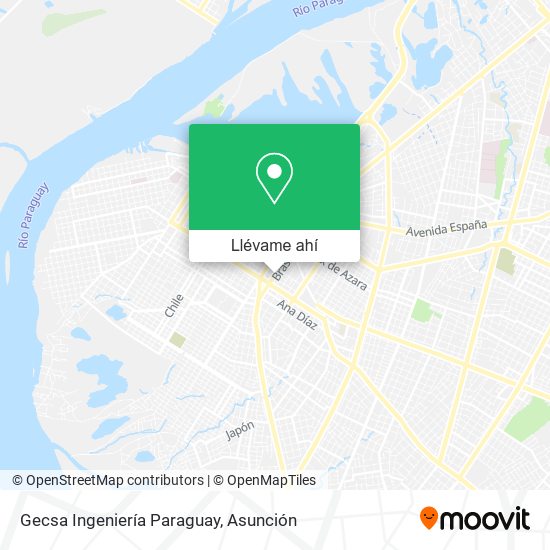 Mapa de Gecsa Ingeniería Paraguay