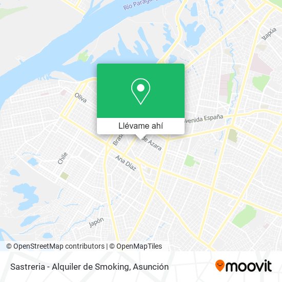Mapa de Sastreria - Alquiler de Smoking
