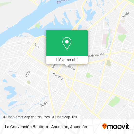 Mapa de La Convención Bautista - Asunción