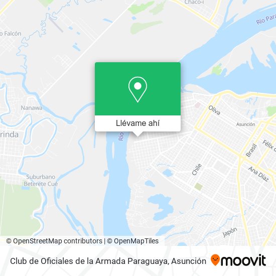 Mapa de Club de Oficiales de la Armada Paraguaya