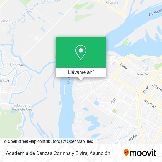 Mapa de Academia de Danzas Corinna y Elvira