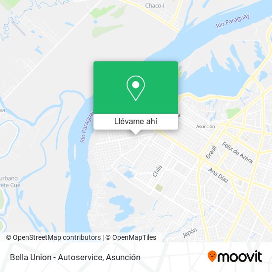 Mapa de Bella Union - Autoservice