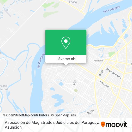 Mapa de Asociación de Magistrados Judiciales del Paraguay