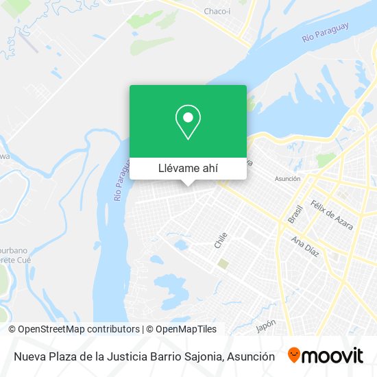 Mapa de Nueva Plaza de la Justicia Barrio Sajonia