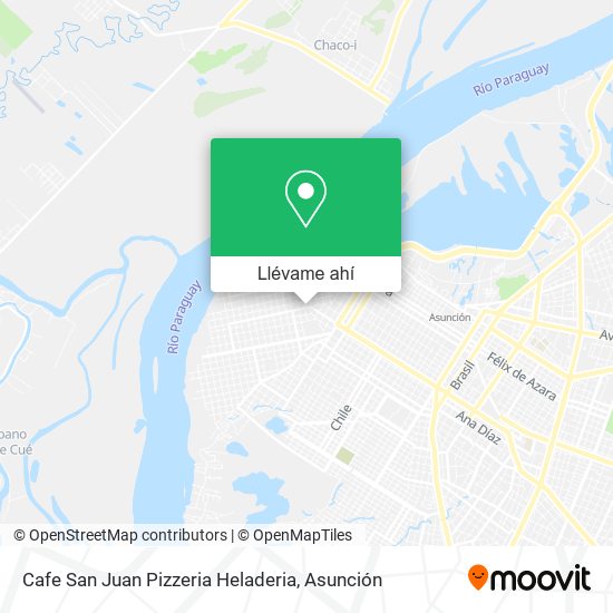 Mapa de Cafe San Juan Pizzeria Heladeria