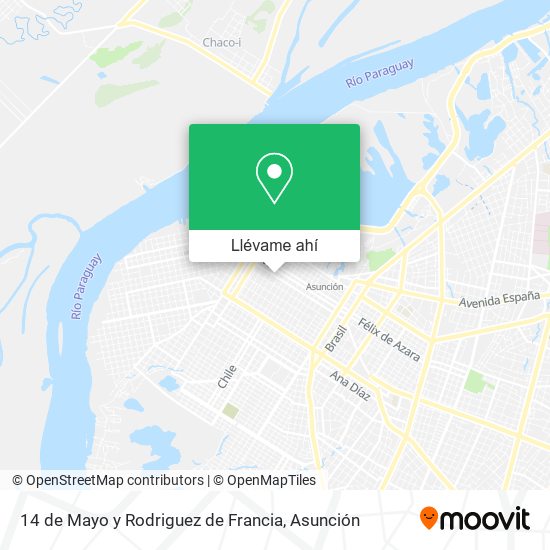 Mapa de 14 de Mayo y Rodriguez de Francia
