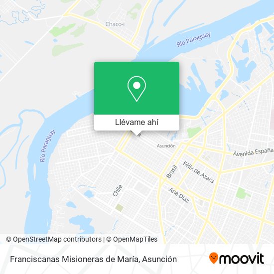Mapa de Franciscanas Misioneras de María