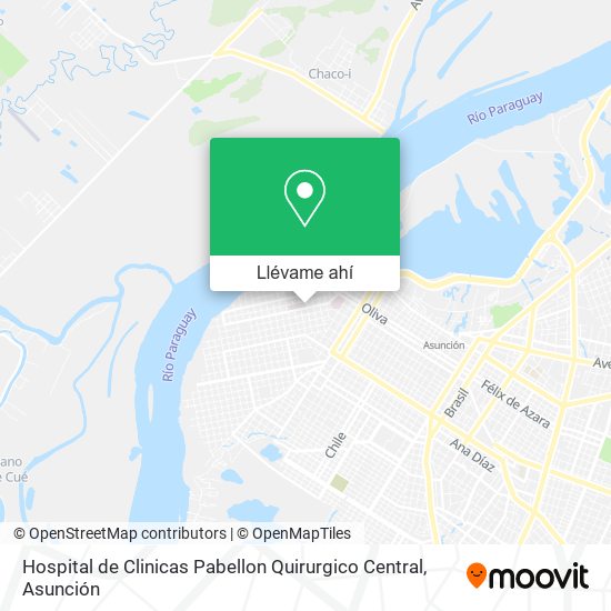 Mapa de Hospital de Clinicas Pabellon Quirurgico Central