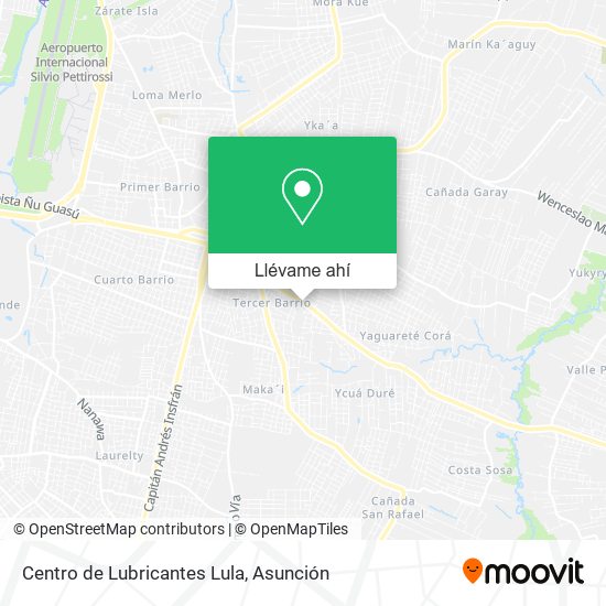 Mapa de Centro de Lubricantes Lula