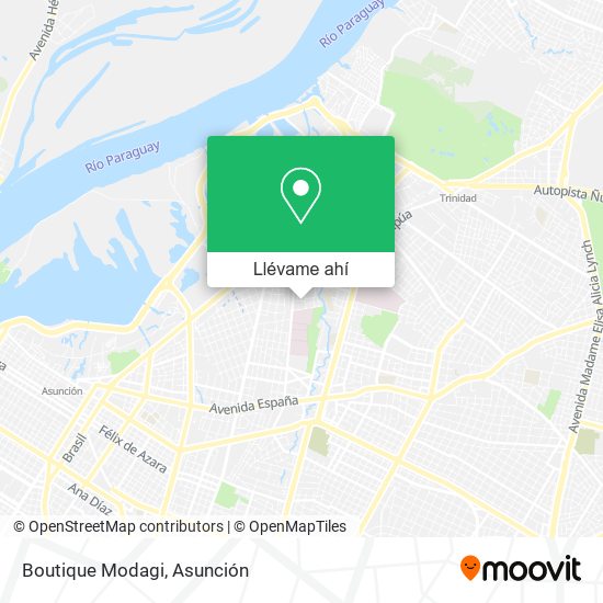 Mapa de Boutique Modagi