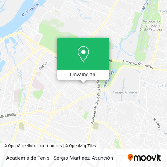 Mapa de Academia de Tenis - Sergio Martinez