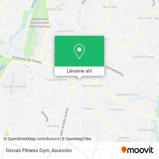 Mapa de Giova's Fitness Gym