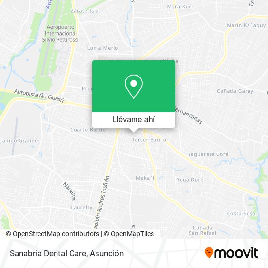Mapa de Sanabria Dental Care