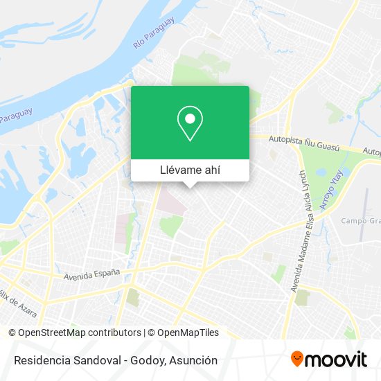Mapa de Residencia Sandoval - Godoy