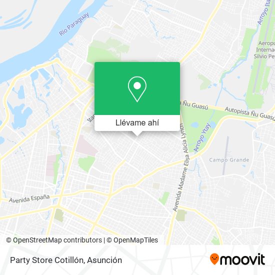 Mapa de Party Store Cotillón