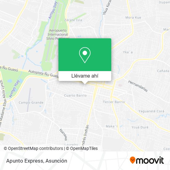 Mapa de Apunto Express