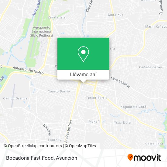 Mapa de Bocadona Fast Food