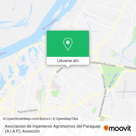 Mapa de Asociación de Ingenieros Agronomos del Paraguay (A.I.A.P.)
