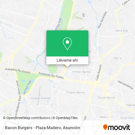 Mapa de Bacon Burgers - Plaza Madero