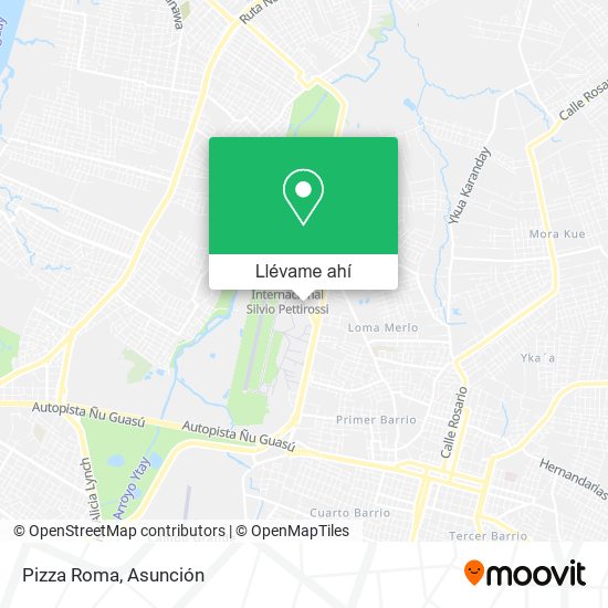 Mapa de Pizza Roma