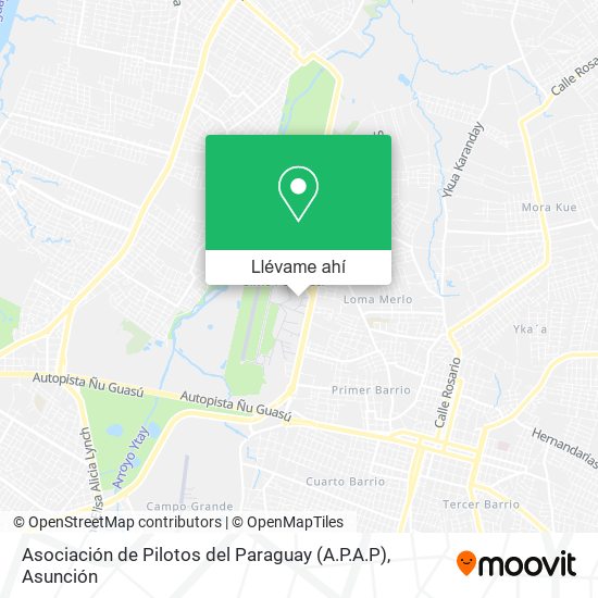 Mapa de Asociación de Pilotos del Paraguay (A.P.A.P)