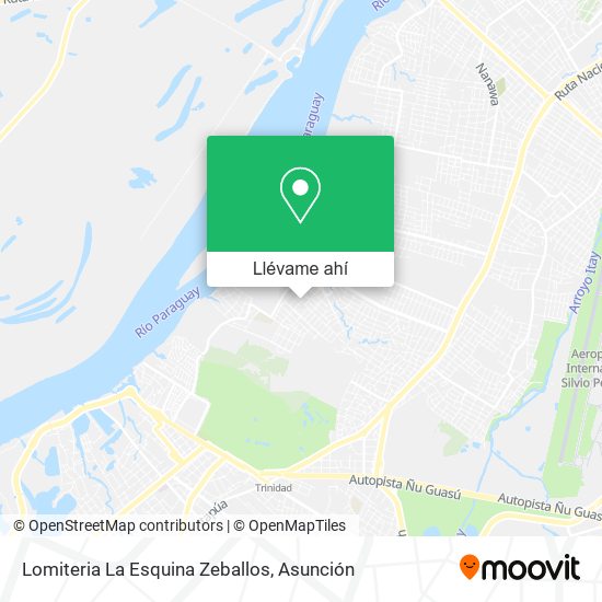 Mapa de Lomiteria La Esquina Zeballos