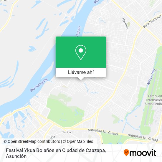 Mapa de Festival Ykua Bolaños en Ciudad de Caazapa