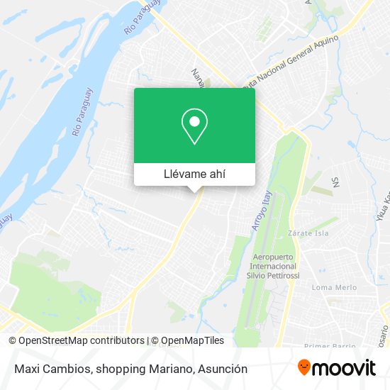 Mapa de Maxi Cambios, shopping Mariano