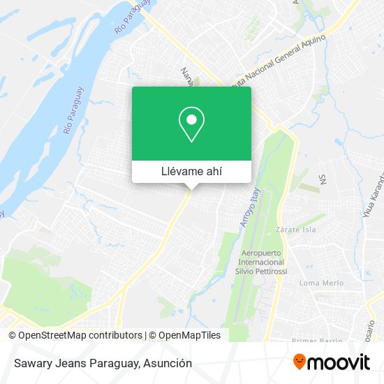 Mapa de Sawary Jeans Paraguay