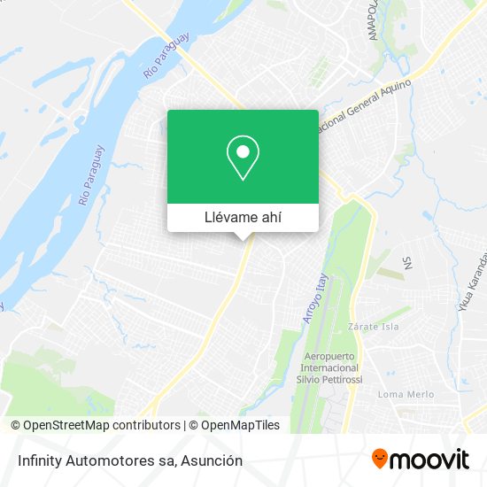 Mapa de Infinity Automotores sa