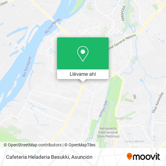 Mapa de Cafeteria Heladeria Besukki