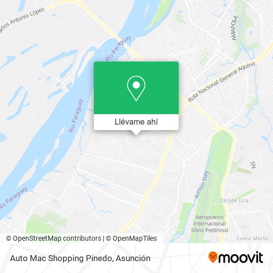 Mapa de Auto Mac Shopping Pinedo