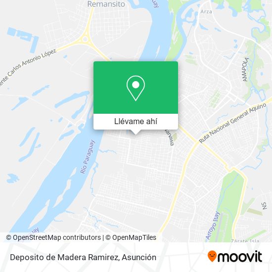 Mapa de Deposito de Madera Ramirez