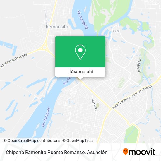Mapa de Chipería Ramonita Puente Remanso