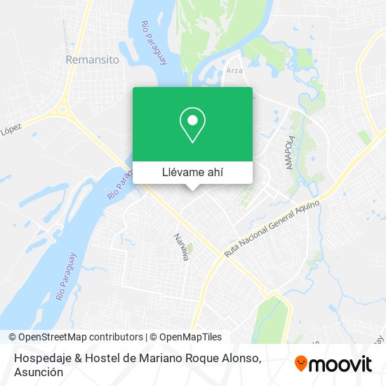 Mapa de Hospedaje & Hostel de Mariano Roque Alonso