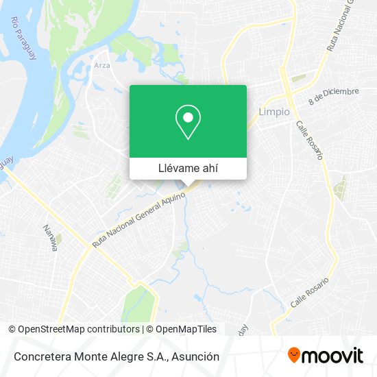 Mapa de Concretera Monte Alegre S.A.