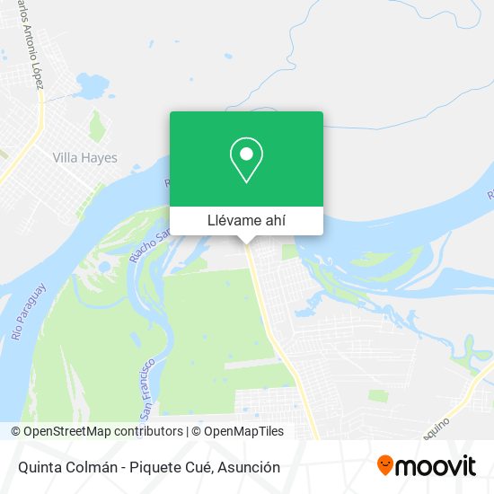 Mapa de Quinta Colmán - Piquete Cué