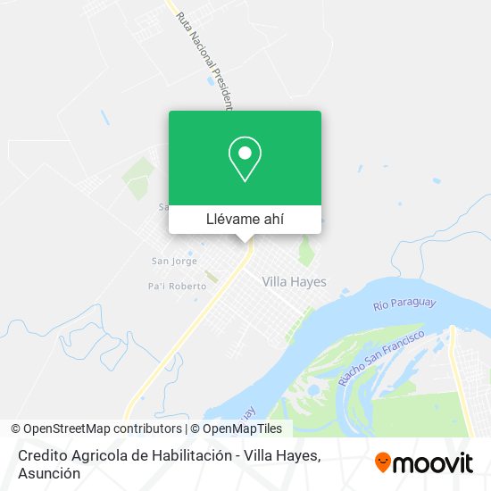 Mapa de Credito Agricola de Habilitación - Villa Hayes